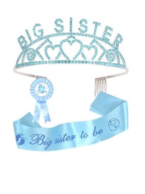 Big Sister Tiara and 'Big Sister to Be' Sash Set